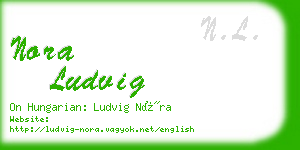 nora ludvig business card